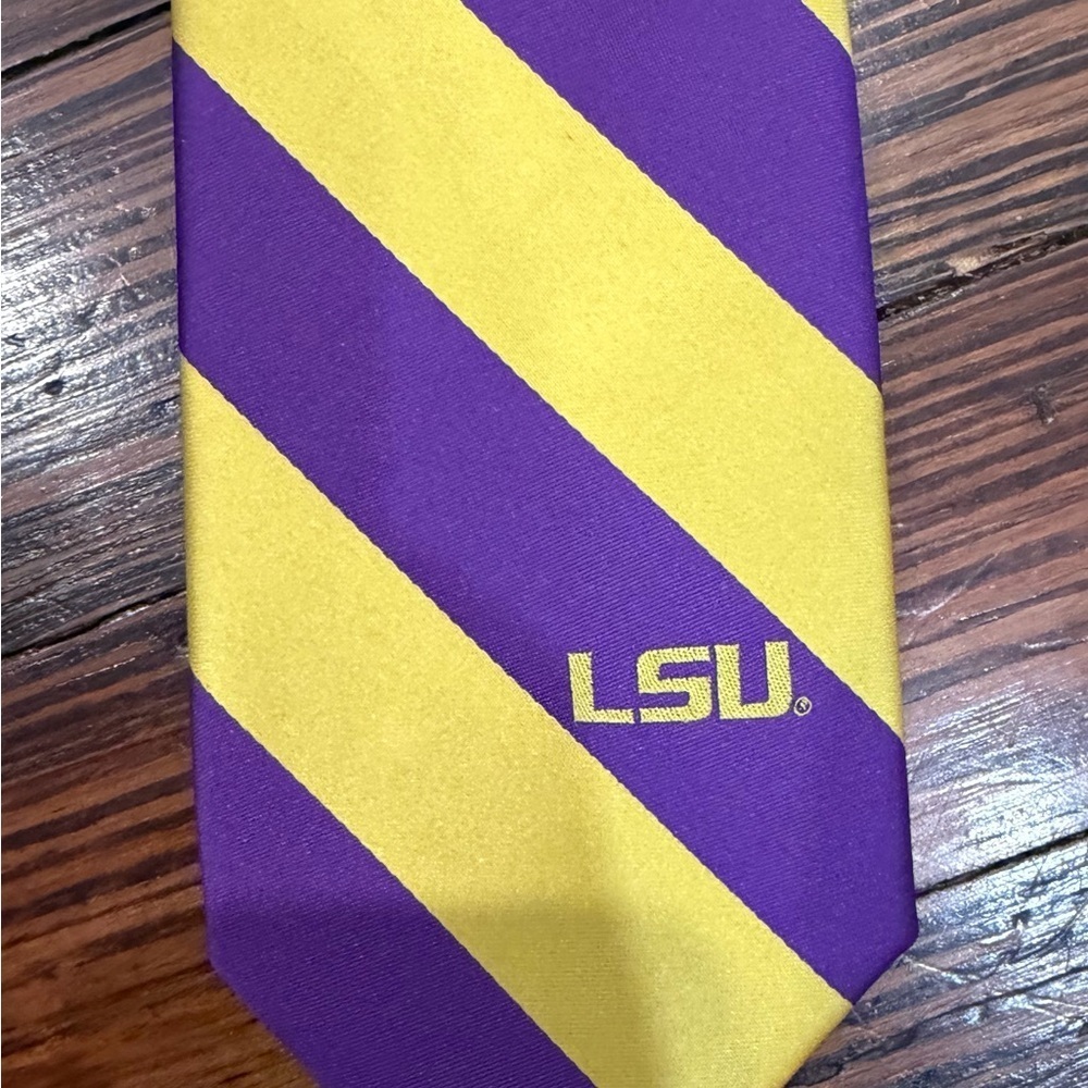 Desert Cactus LSU Tigers College SEC Football Men’s Collegiate Neck Tie EUC - Picture 2 of 4